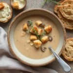 Kremet soppsuppe med timian oppskrift, Enkel oppskrift på kremet soppsuppe, Hvordan lage kremet soppsuppe selv, Sunn soppsuppe med fullkornscroutoner, Kremet suppe med fersk timian, Lavkarbo kremet soppsuppe ideer, Beste måte å servere soppsuppe, Proteinrik soppsuppe til lunsj, Deilig soppsuppe med fullkornsbrød, Klassisk soppsuppe steg for steg, Hvor lenge holder soppsuppe seg, Lav-salt soppsuppe med timian, Frisk kremet suppe for høstdager, Soppsuppe med perfekt balansert smak, Lettvint soppsuppe med få ingredienser, Hvordan lage soppsuppe som proffene, Topp soppsuppe med friske urter, Vegetarisk kremet soppsuppe oppskrift, Feilskrivning: kremet sop suppe guide, Hjemmelaget soppsuppe til familie middag