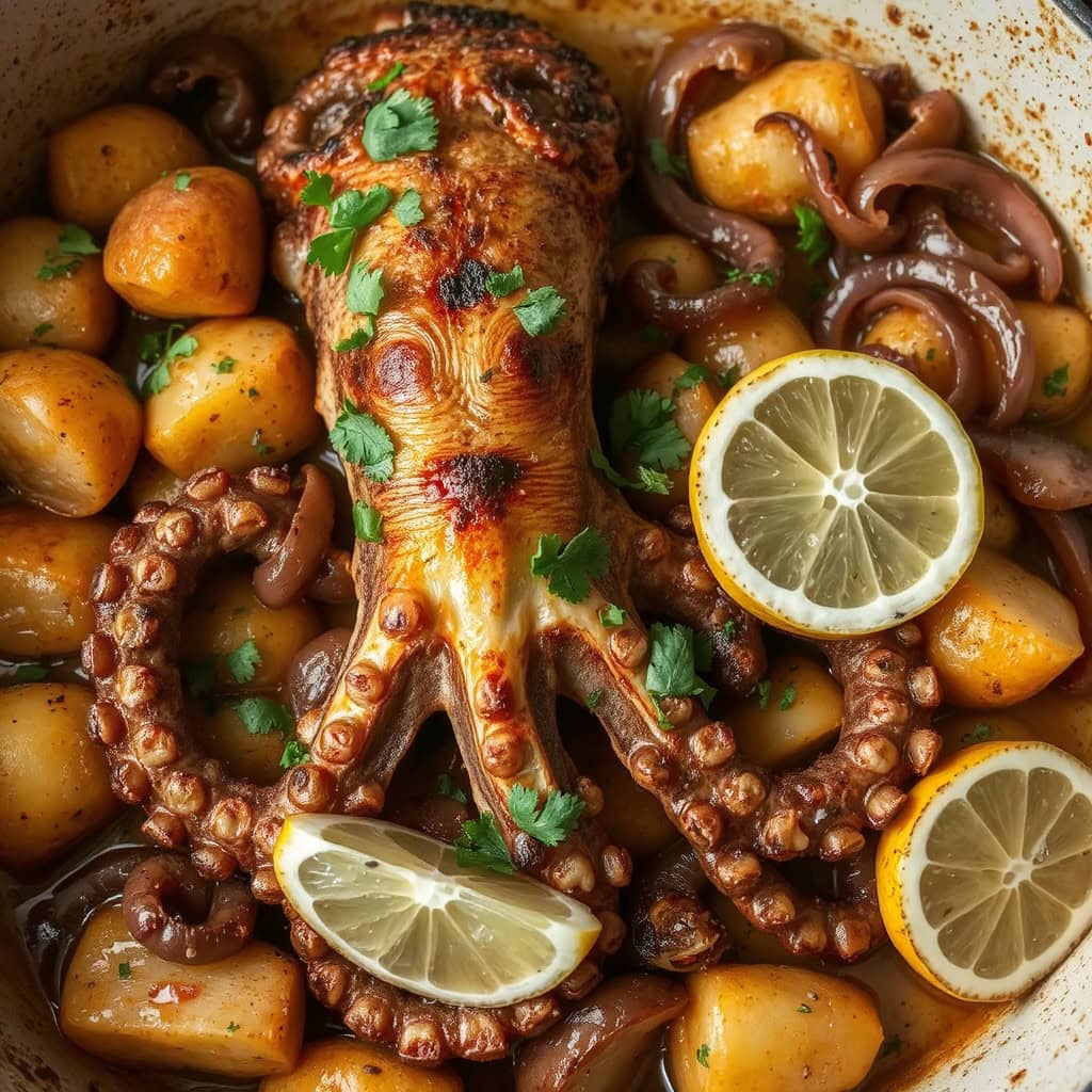 Polvo à
Lagareiro Oppskrift: Urtebakt Ovnsblekksprut Med Smaksrik Portugisisk Vri Urtebakt blekksprut oppskrift sunn, sunn ovnsbakt blekksprut med urter, tradisjonell polvo à lagareiro enkel oppskrift, sunt portugisisk kjøkken ovnsbakt blekksprut, beste måten å lage blekksprut i ovn, næringsrik blekksprutrett med urtesmak, hvordan tilberede polvo à lagareiro hjemme, blekksprut med olivenolje og hvitløk sunt, ovnsbakt sjømat med urter for helse, sunn sjømatoppskrift for hverdagsmiddager, portugisisk ovnsbakt blekksprut med smakfulle urter, tradisjonell sjømatrett i sunn versjon, sunt alternativ til friterte blekksprutretter, hvordan lage autentisk polvo à lagareiro enkelt, urtemarinade til sunn ovnsbakt blekksprut, lavkalori sjømatrett fra Portugal, oppskrift på sunn sjømatmiddag med blekksprut, enkel og sunn sjømatmiddag med urter, klassisk portugisisk blekksprutoppskrift tilpasset sunn livsstil, blekksprutoppskrift som balanserer smak og helse.