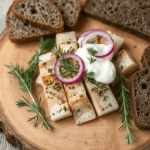 Hjemmelaget sildeanretning med friske urter, lettsaltet sild med urtesaus og lettrømme, klassisk silderett til lunsjbordet, frisk sildeoppskrift med dill og persille, tradisjonell norsk sildeanretning, lett kremet sildesalat med urter, sild marinert i eddik og krydderurter, sildefat med lettrømme og rødløk, deilig sild med syrlig smak og urtekrem, enkle silderetter til festbordet, hjemmelaget sild i kryddermarinade, urtemarinert sild med fløyelsmyk saus, sildeanretning med smak av sommerurter, syrlig sild med frisk dillkrem, lettsaltet sild med hjemmelaget urtedressing, urtekrydret sildefat med lettrømme, friske smaker til sildebordet, sildeoppskrift for hverdag og fest, norsk tradisjonssild med krydder og urter, silkemyk lettrømme til sildeanretning.