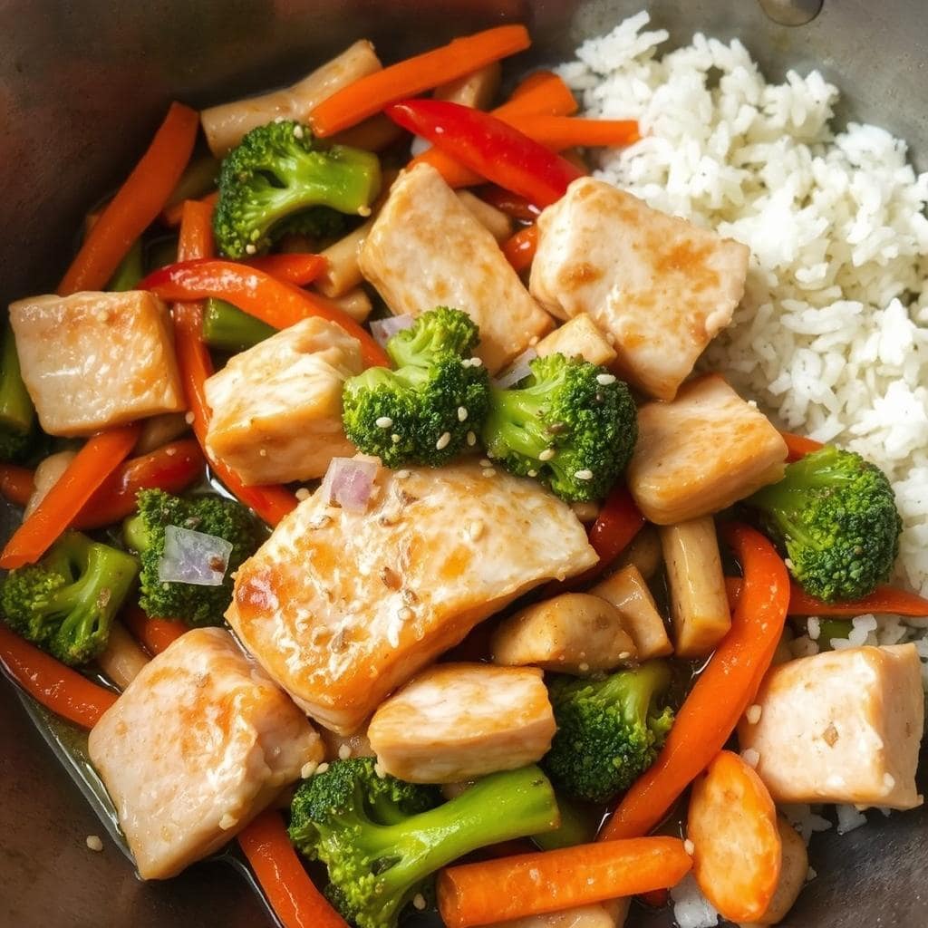 Laks i
Wok oppskrift: Smakfull kombinasjon av saftig laks og sprø grønnsaker