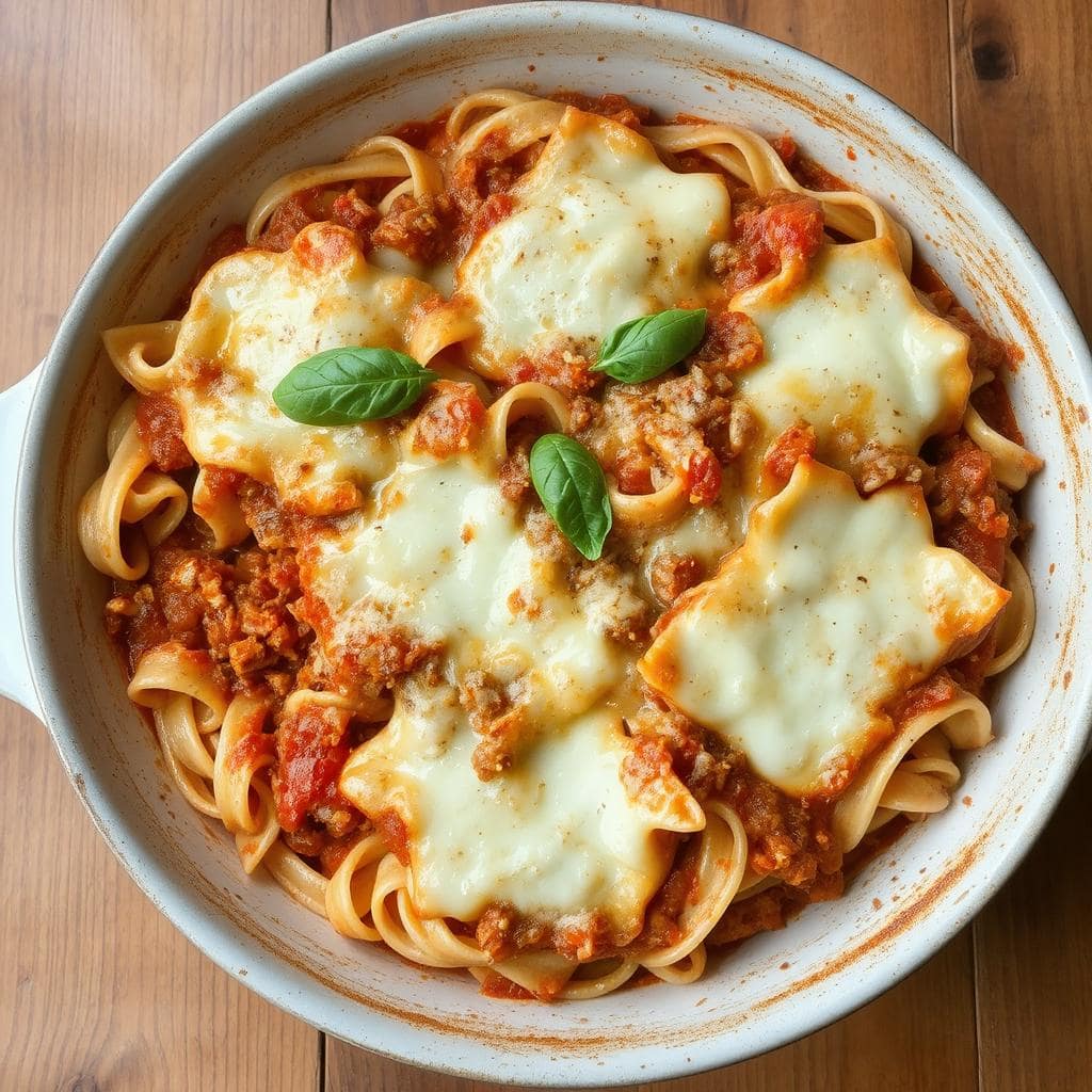 Pasta al
Forno Oppskrift: Ovnsbakt Pasta Med Fyldig Tomatsaus og Smeltet Ost