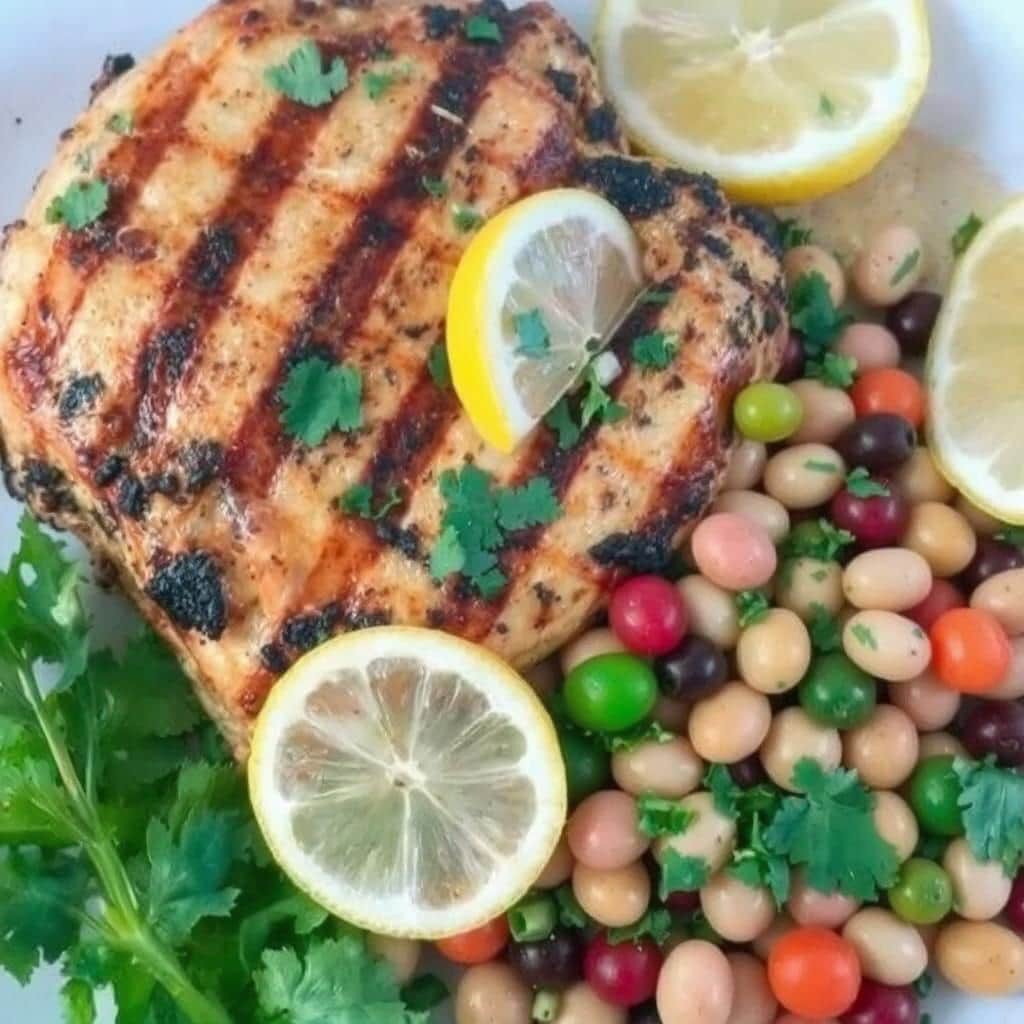 Kyllingfilet
med Bønnesalat oppskrift: Fargerik og smakfull middag for en sunn balanse