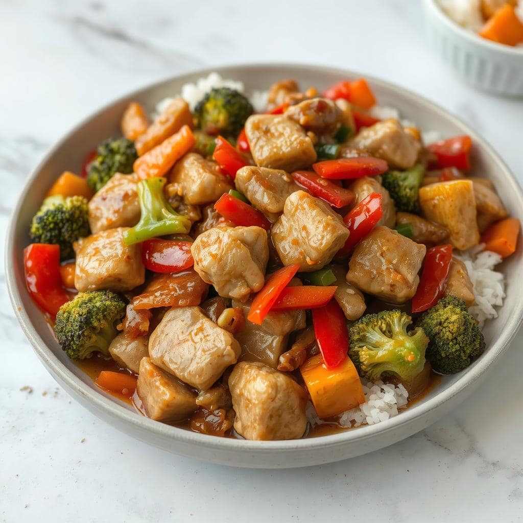 Chop Suey oppskrift, asiatisk wokrett, wok med grønnsaker og kjøtt, enkel hverdagsmiddag.