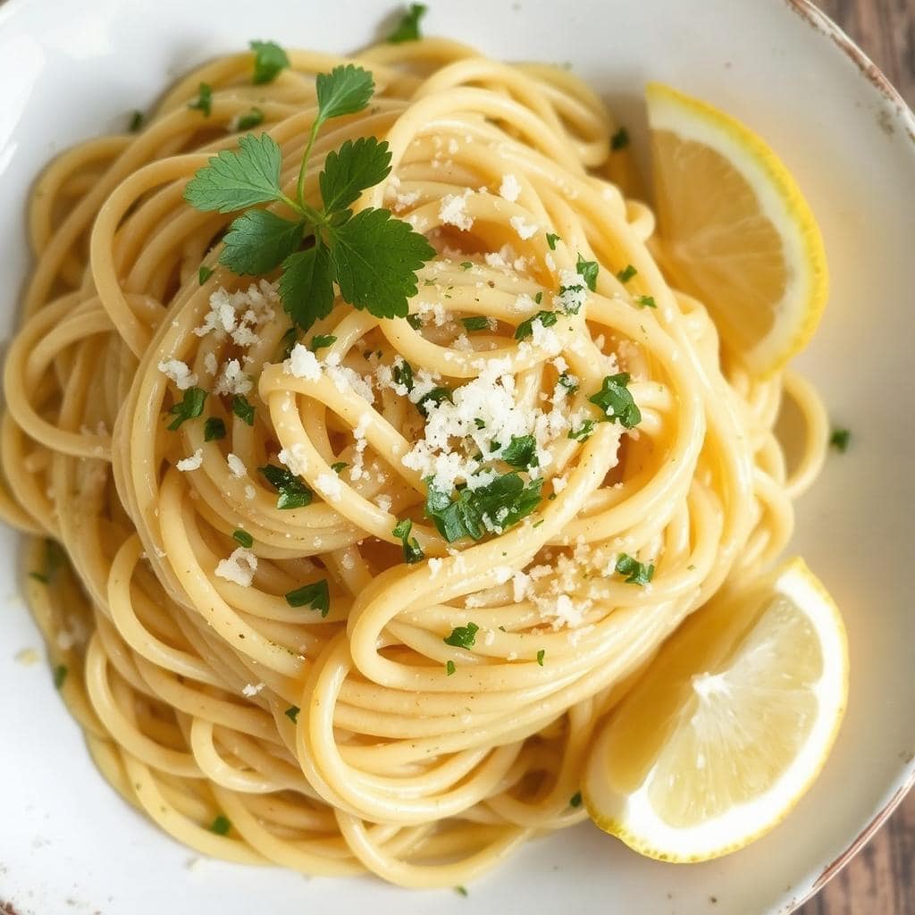 Linguini
Oppskrift: Frisk Italiensk Pasta Med Lettsitronet Saus og Hvitløk