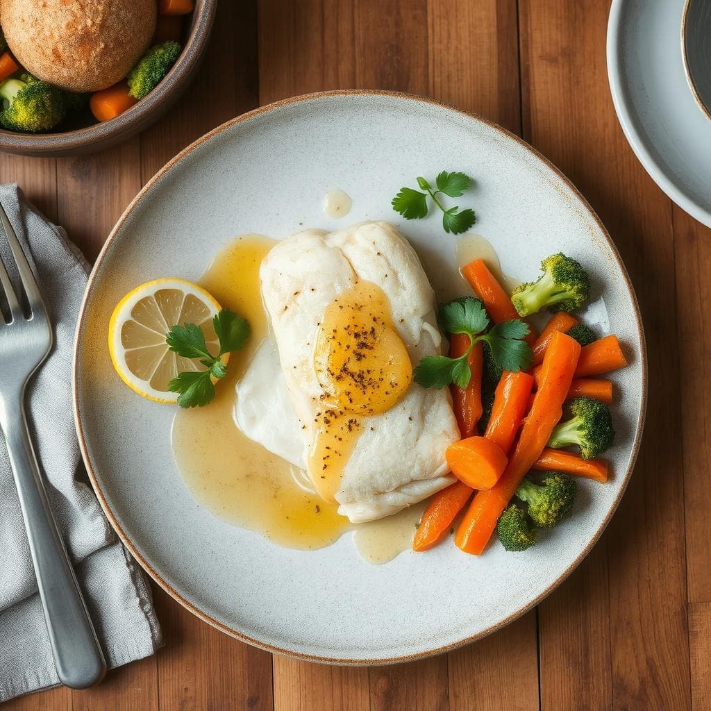 Ovnsbakt
Skrei Oppskrift: Perfekt Tilberedt Fisk Med Smør og Friske Grønnsaker