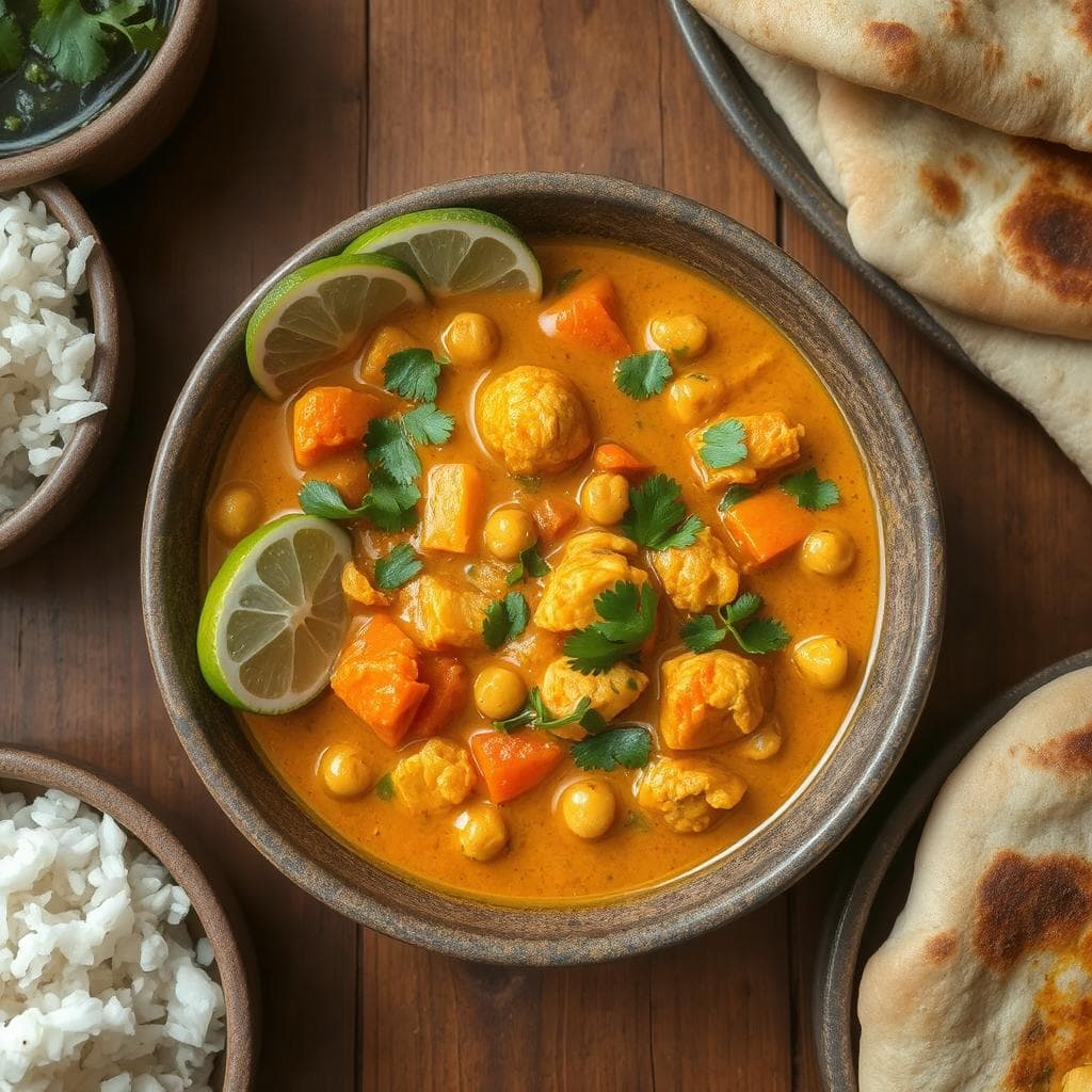 Grønnsaksgryte
Oppskrift: Kremet Kokosmelksaus Med Kikerter og Krydrede Grønnsaker – En
Smakfull Middag