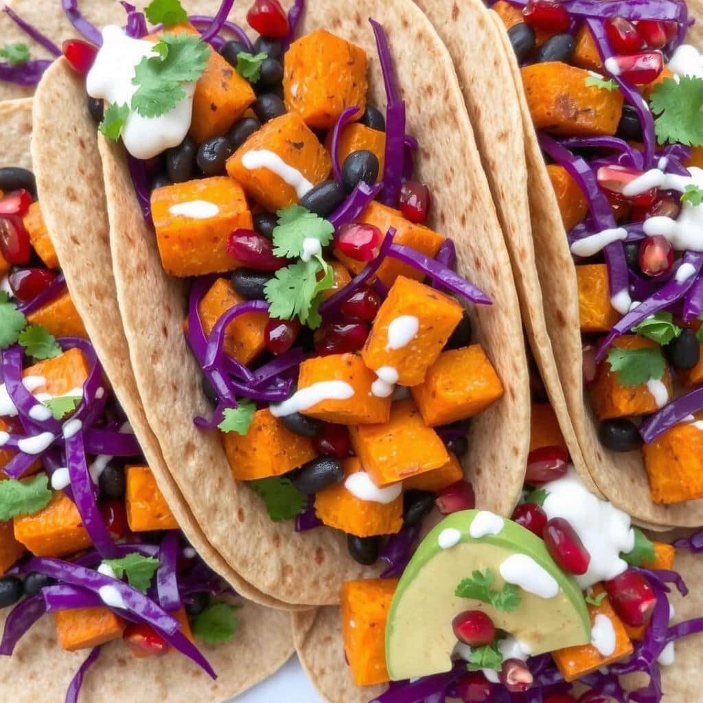 Søtpotet-Taco
Oppskrift: Sunn og Fargerik Med Limeyoghurt og Frisk Koriander