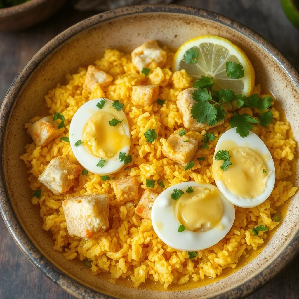 Smoked
Haddock Kedgeree Oppskrift: Røkt Kolje Med Brun Ris og Krydder