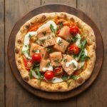 Nordisk laksepizza med dill og kremet saus, Sunn laksepizza med nordisk smak, Enkel oppskrift på laksepizza med saus, Laksepizza med dill og hvit saus, Tradisjonell nordisk pizza med laks, Pizza med laks og kremet saus, Hvordan lage laksepizza med dill, Laksepizza oppskrift for familier, Glutenfri nordisk laksepizza alternativ, Hjemmelaget laksepizza med dill og saus, Sunn og smakfull laksepizza oppskrift, Kremet laksepizza med nordisk dillsmak, Laksepizza for middag eller kvelds, Lavkarbo pizza med laks og saus, Saftig nordisk laksepizza for hele familien, Laksepizza med dill og hvitløksaus, Vegetarisk pizza med nordisk smak, Enkel og rask laksepizza med dill, Tradisjonell pizza med laks og dill, Rustikk nordisk laksepizza med kremet saus.