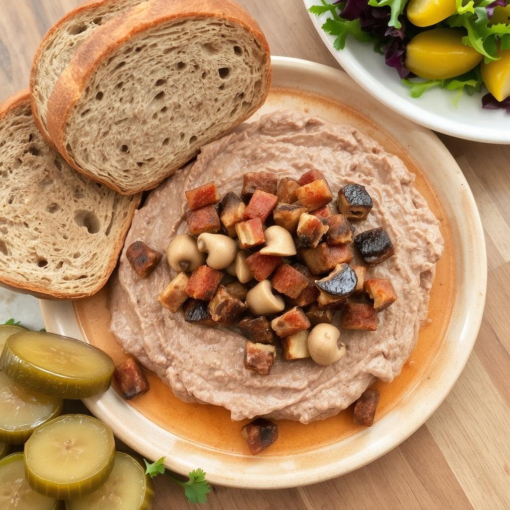 Hjemmelaget
Leverpostei: Fyldig leverpostei med bacon og sopp for autentisk smak