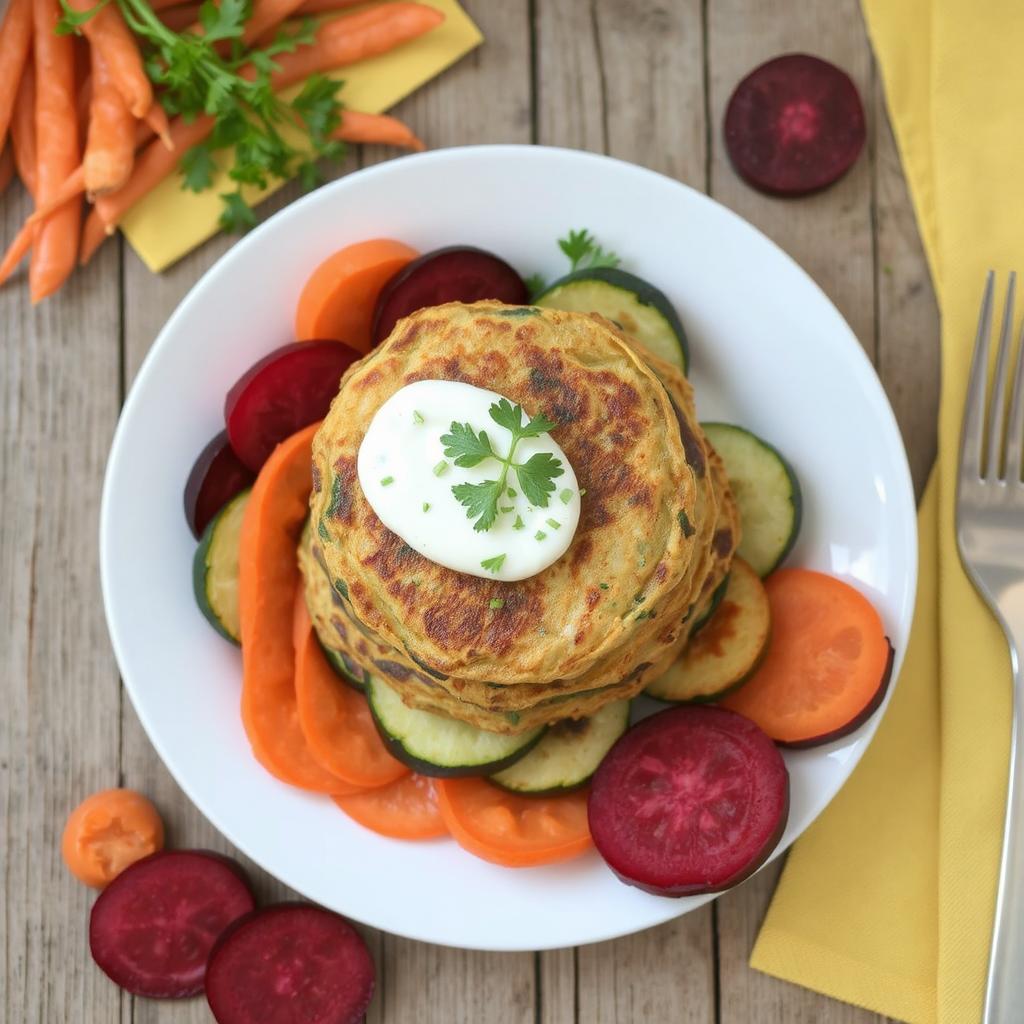 Fargerike Grønnsakspannkaker – Perfekte for Små Barnehender